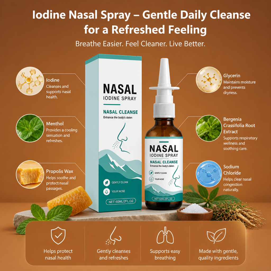 Iodine Nasal Spray – Gentle Daily Cleanse for a Refreshed Feeling