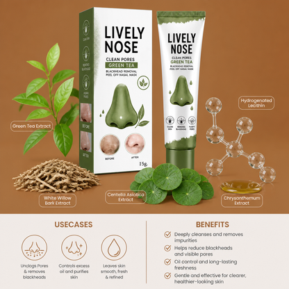 Green Tea Peel-Off Nose Mask – Clarifying Care for Cleaner-Looking Pores