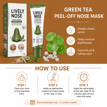 Green Tea Peel-Off Nose Mask – Clarifying Care for Cleaner-Looking Pores