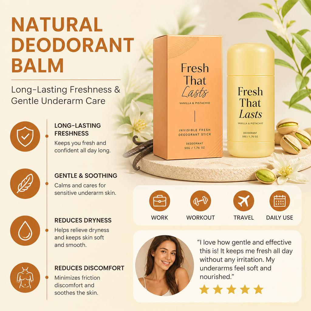 Natural Deodorant Balm – Long-Lasting Freshness & Gentle Underarm Care