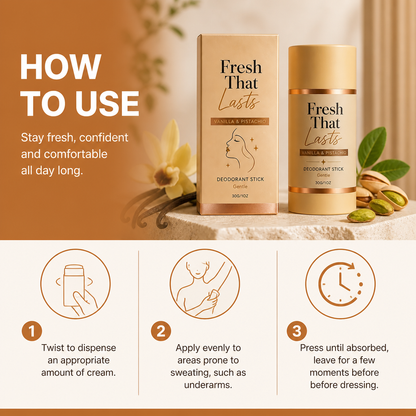 Long-Lasting Deodorant Stick – Vanilla & Pistachio Freshness All Day