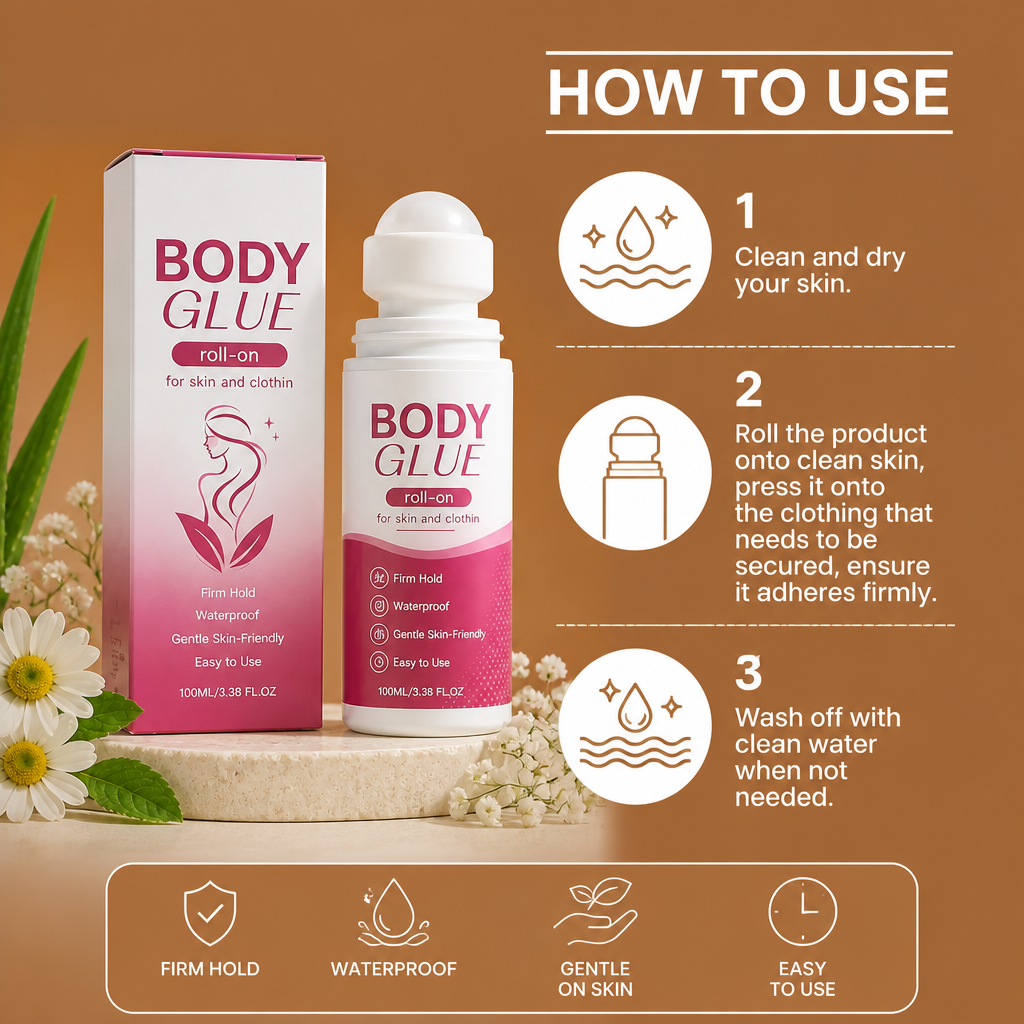 Roll-On Body Adhesive – Invisible Hold for Secure Clothing