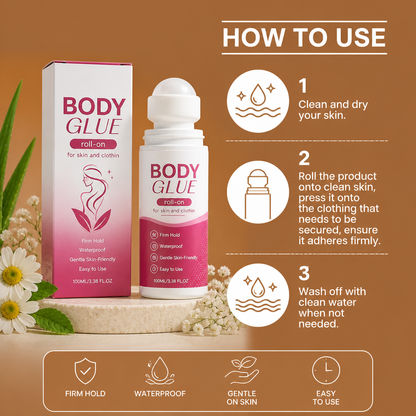 Roll-On Body Adhesive – Invisible Hold for Secure Clothing