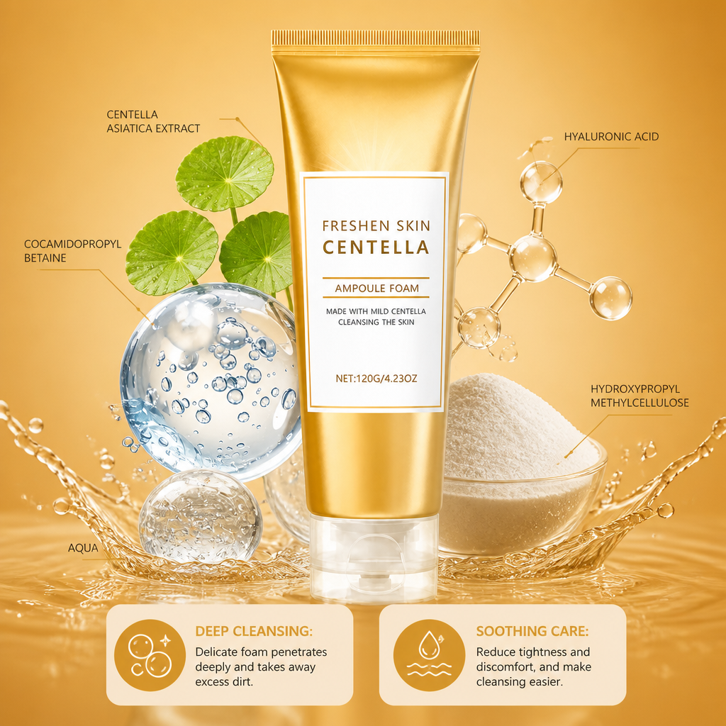 Centella & Hyaluronic Facial Cleanser – Gentle Deep Cleansing Foam