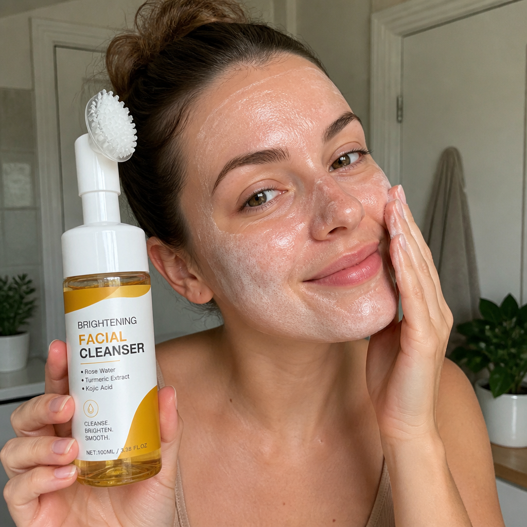 Turmeric & Kojic Foaming Cleanser – Gentle Brightening Face Wash