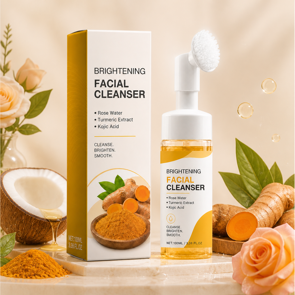 Turmeric & Kojic Foaming Cleanser – Gentle Brightening Face Wash