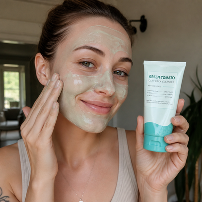 Green Tomato Clay Face Cleanser – Deep Cleansing & Fresh Skin Feel