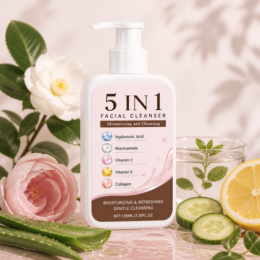 5-in-1 Hydrating Facial Cleanser – Cleanses, Brightens & Refreshes Skin