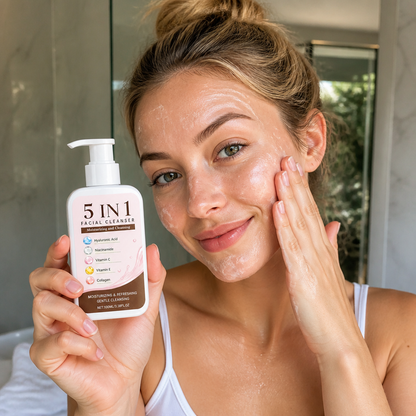 5-in-1 Hydrating Facial Cleanser – Cleanses, Brightens & Refreshes Skin