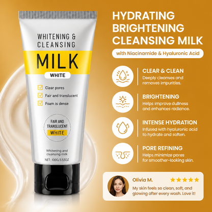 Hydrating Brightening Cleansing Milk with Niacinamide & Hyaluronic Acid
