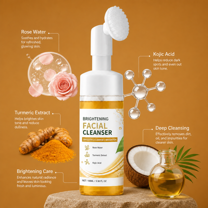 Turmeric & Kojic Acid Facial Cleanser – Deep Cleansing Brightening Foam