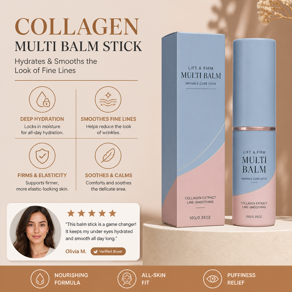 Collagen Multi Balm Stick – Hydrates & Smooths the Look of Fine Lines