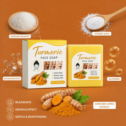 Turmeric Facial Cleansing Bar – Gentle Brightening & Hydrating Care