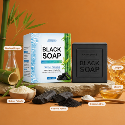 Charcoal Collagen Cleansing Bar – Deep-Cleansing Formula for Fresh, Balanced Skin