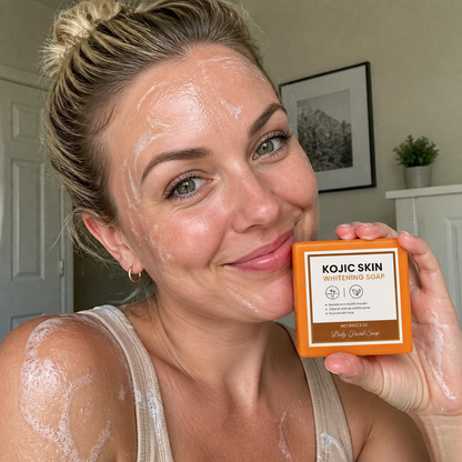 Kojic Brightening Soap Bar for Smooth, Radiant Face & Body