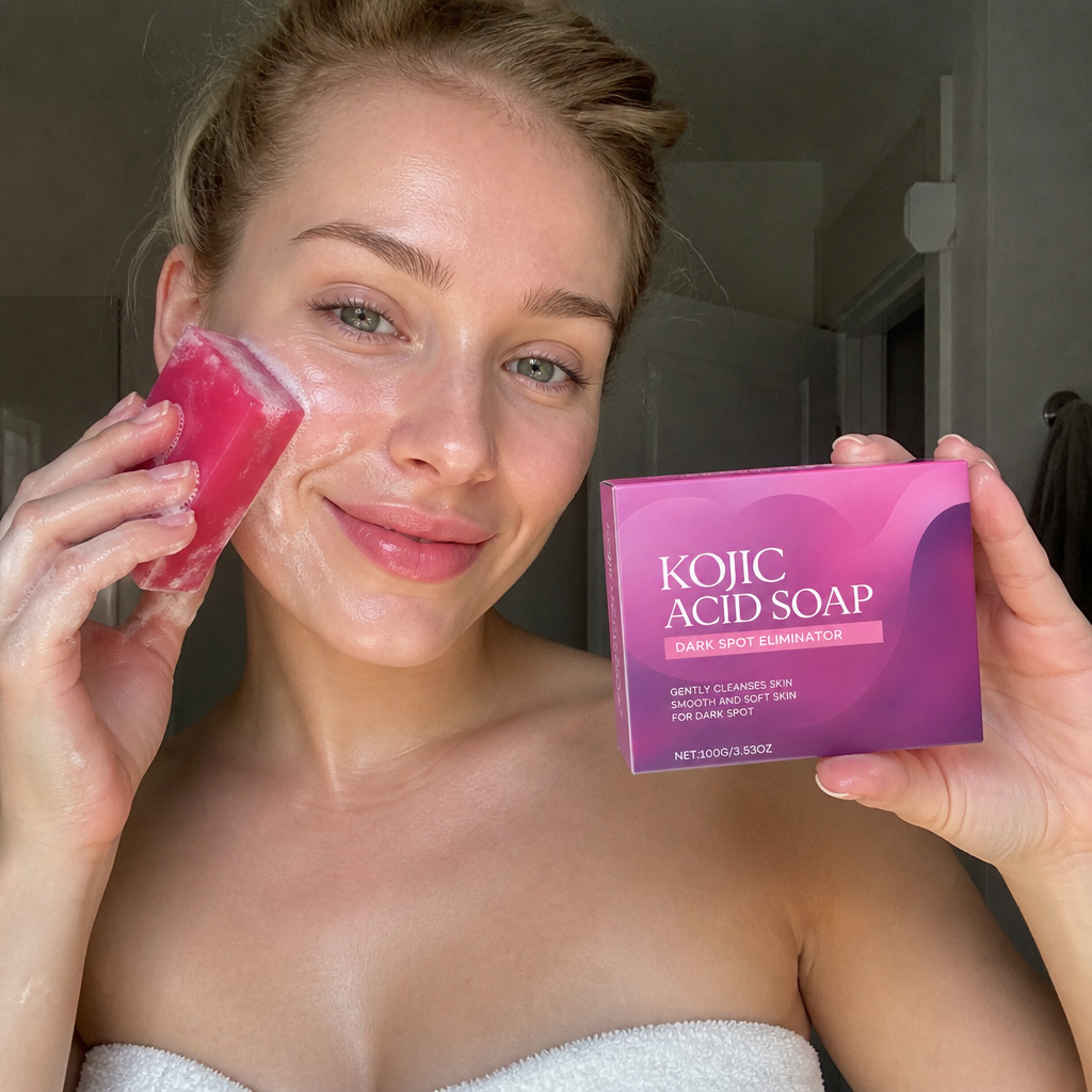 Kojic Acid Brightening Cleansing Soap – Smooth & Even-Looking Skin