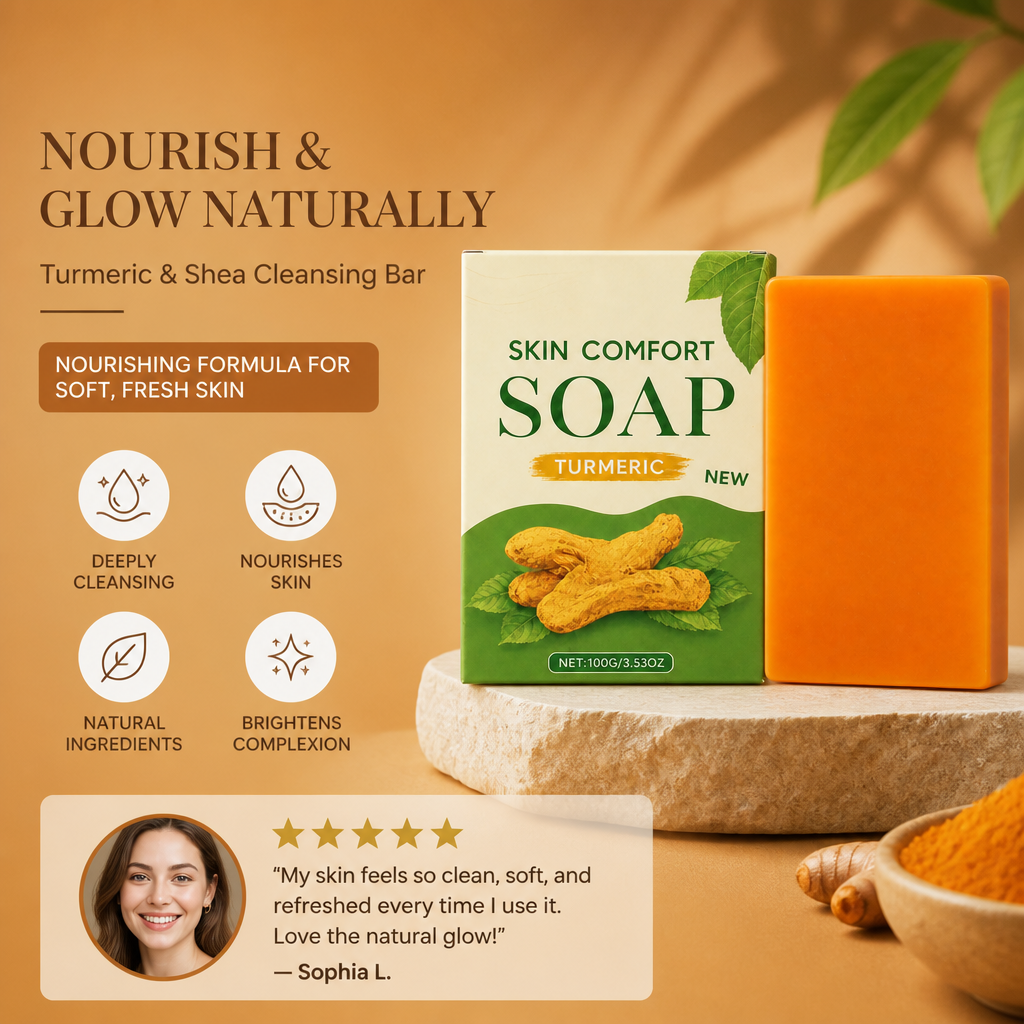 Turmeric & Shea Cleansing Bar – Nourishing Formula for Soft, Fresh Skin