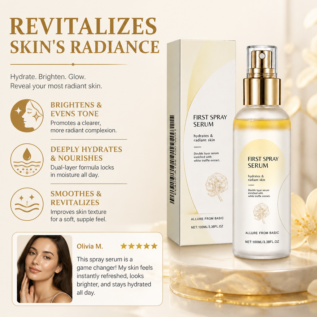 Hydrating Dual-Layer Spray Serum for Radiant, Smooth-Looking Skin