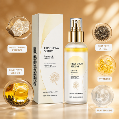 Hydrating Dual-Layer Spray Serum for Radiant, Smooth-Looking Skin