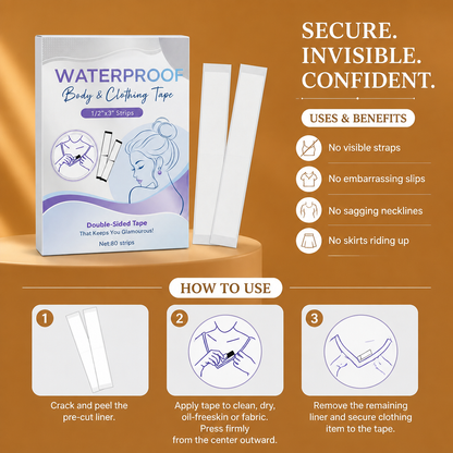 Fashion Double-Sided Clothing Tape Strips for Secure Invisible Hold