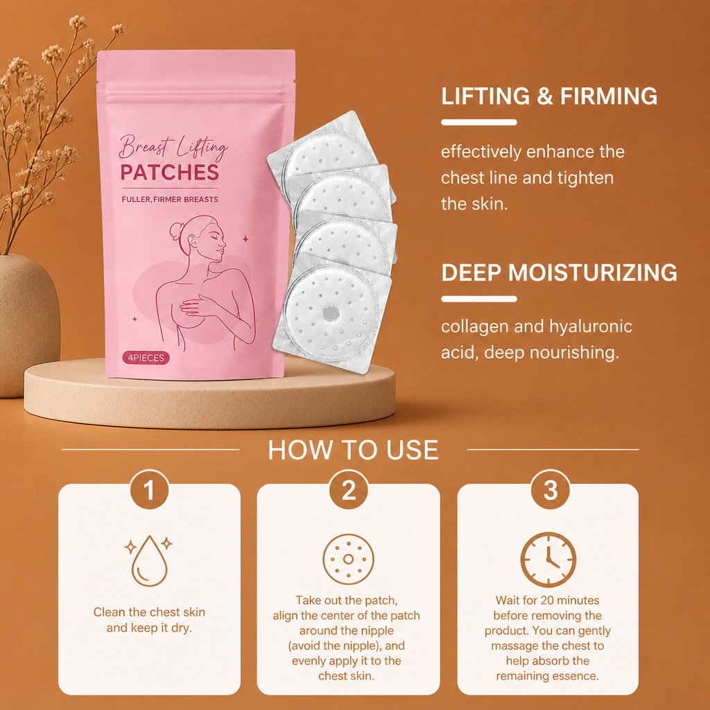 Collagen & Hyaluronic Chest Care Patches for Firmer, Hydrated Skin