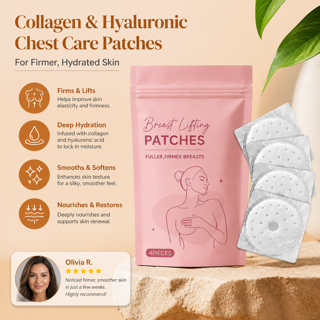 Collagen & Hyaluronic Chest Care Patches for Firmer, Hydrated Skin