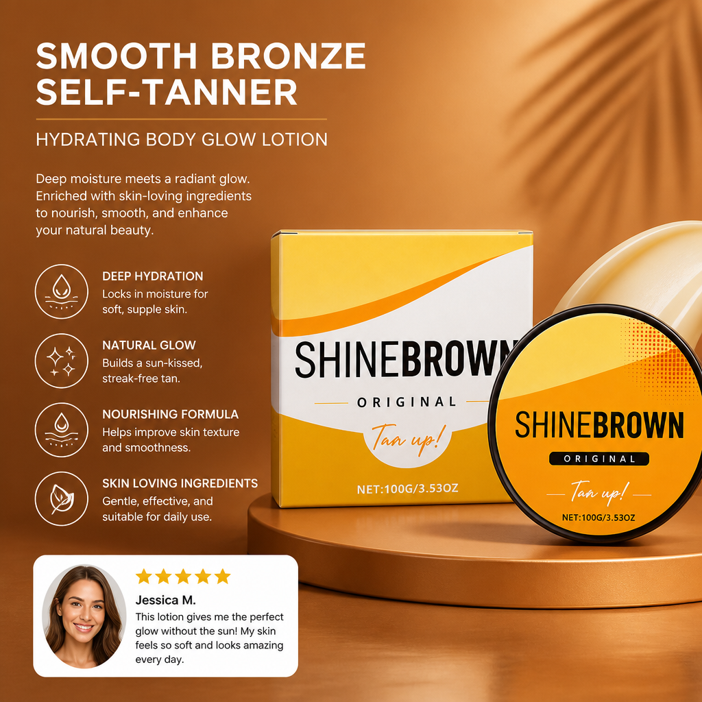 Smooth Bronze Self-Tanner – Hydrating Body Glow Lotion