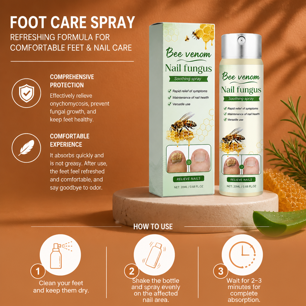 Foot Care Spray – Refreshing Formula for Comfortable Feet & Nail Care