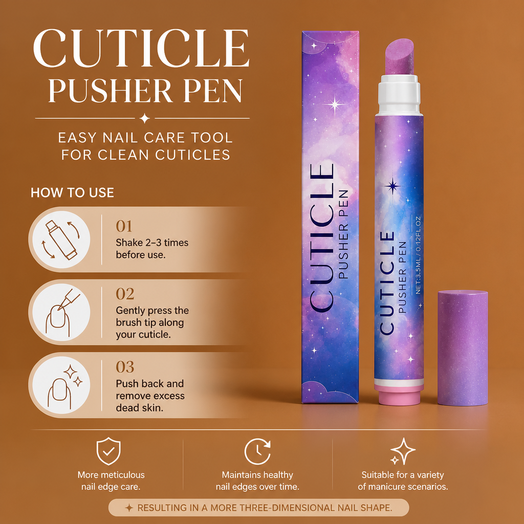 Cuticle Pusher Pen – Easy Nail Care Tool For Clean Cuticles