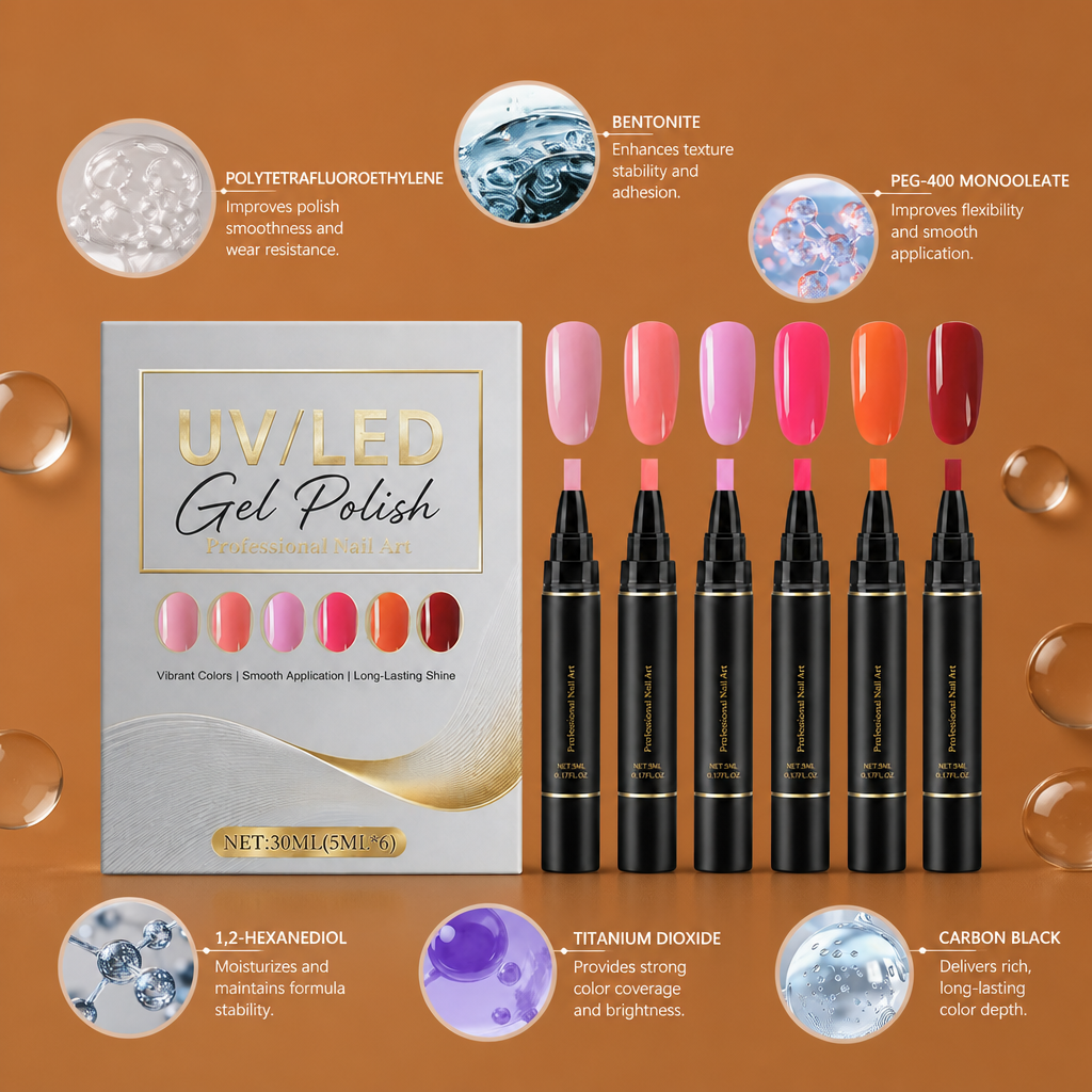 UV/LED Gel Nail Polish Set – Glossy Colors For Creative Nail Looks