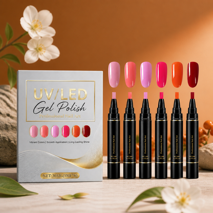 UV/LED Gel Nail Polish Set – Glossy Colors For Creative Nail Looks