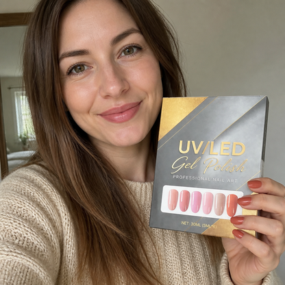 UV/LED Gel Nail Polish Set – Soft Nude Shades For Elegant Nail Looks