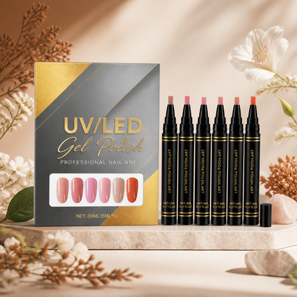 UV/LED Gel Nail Polish Set – Soft Nude Shades For Elegant Nail Looks
