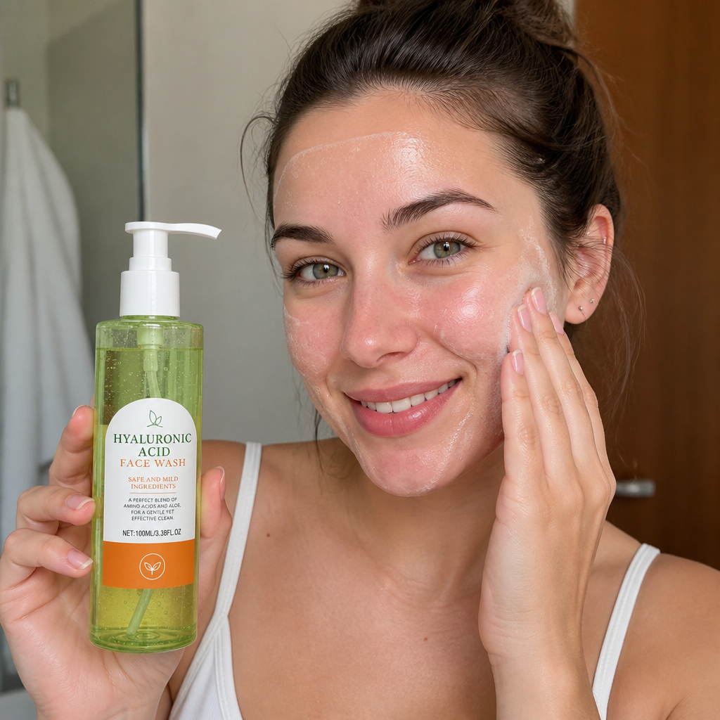 Hydrating Hyaluronic Acid Face Wash – Gentle Daily Cleanser for Soft Skin