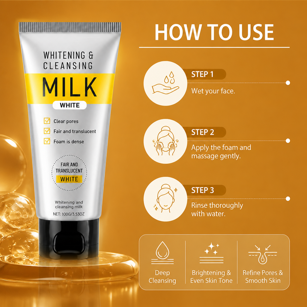 Hydrating Brightening Cleansing Milk with Niacinamide & Hyaluronic Acid