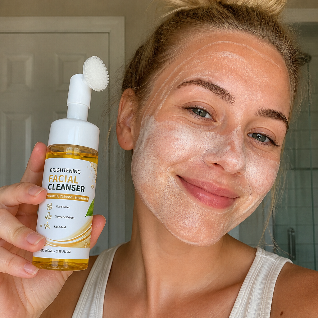 Turmeric & Kojic Acid Facial Cleanser – Deep Cleansing Brightening Foam