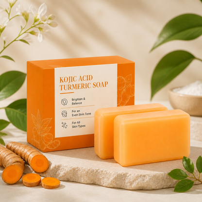 Kojic Acid & Turmeric Cleansing Bar – Brightening Hydration for Soft Skin
