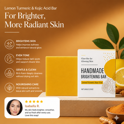 Lemon Turmeric & Kojic Acid Bar – For Brighter, More Radiant Skin