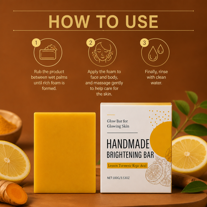 Lemon Turmeric & Kojic Acid Bar – For Brighter, More Radiant Skin