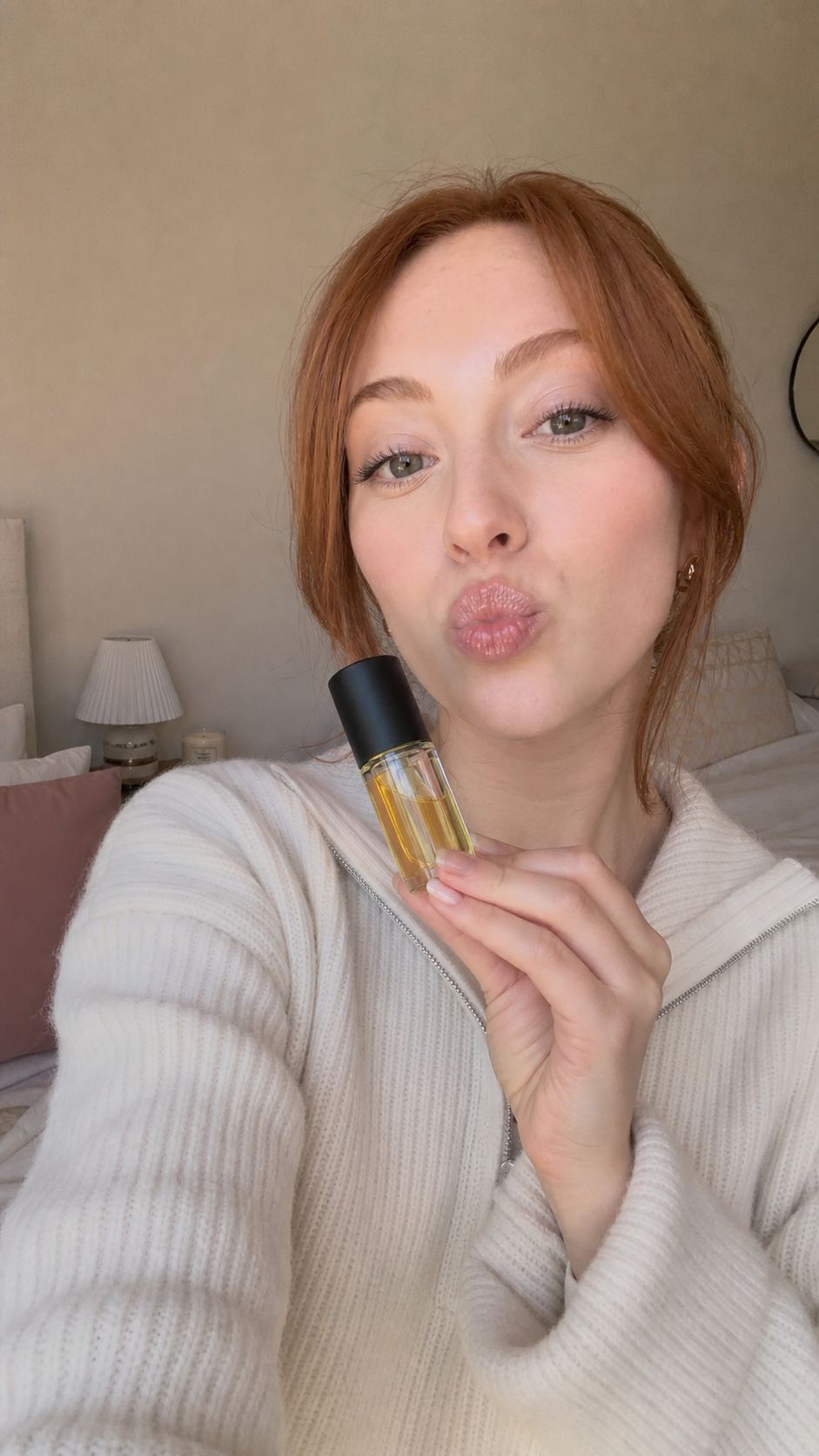 Customer wearing Korean Spicy Lip Plumper Gloss on the go