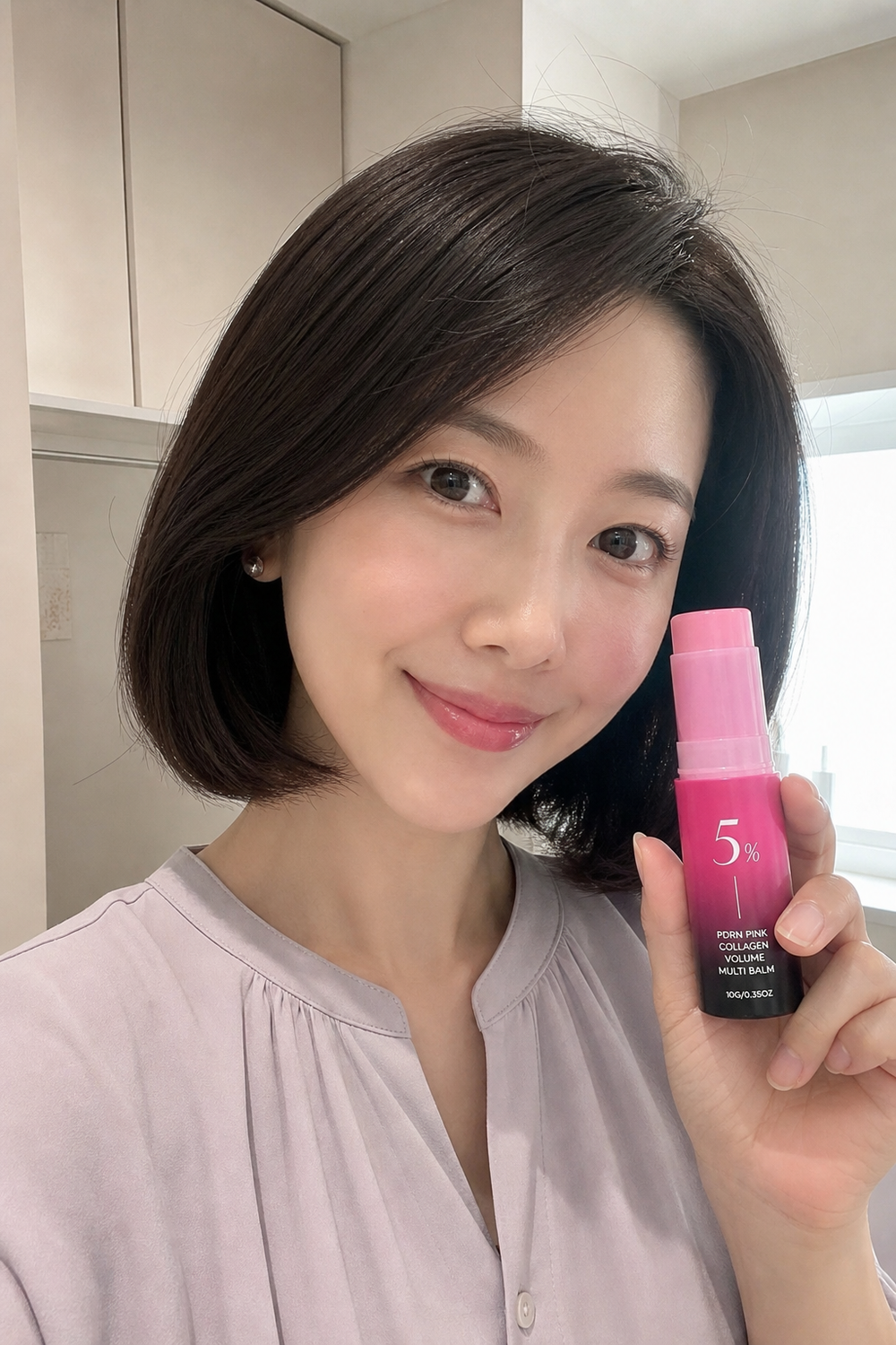 Person enjoying an everyday beauty or skincare moment