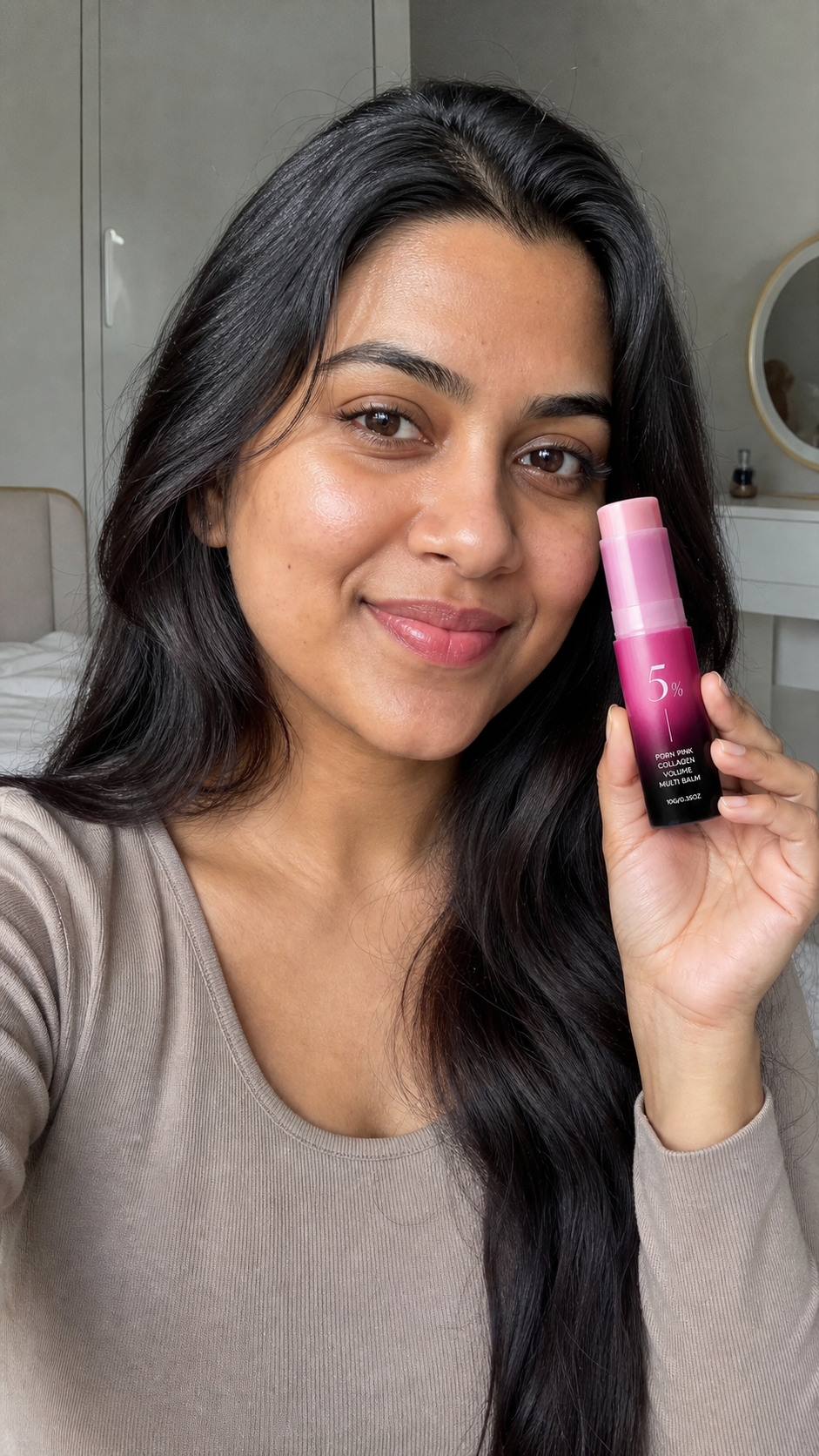 Person enjoying an everyday beauty or skincare moment