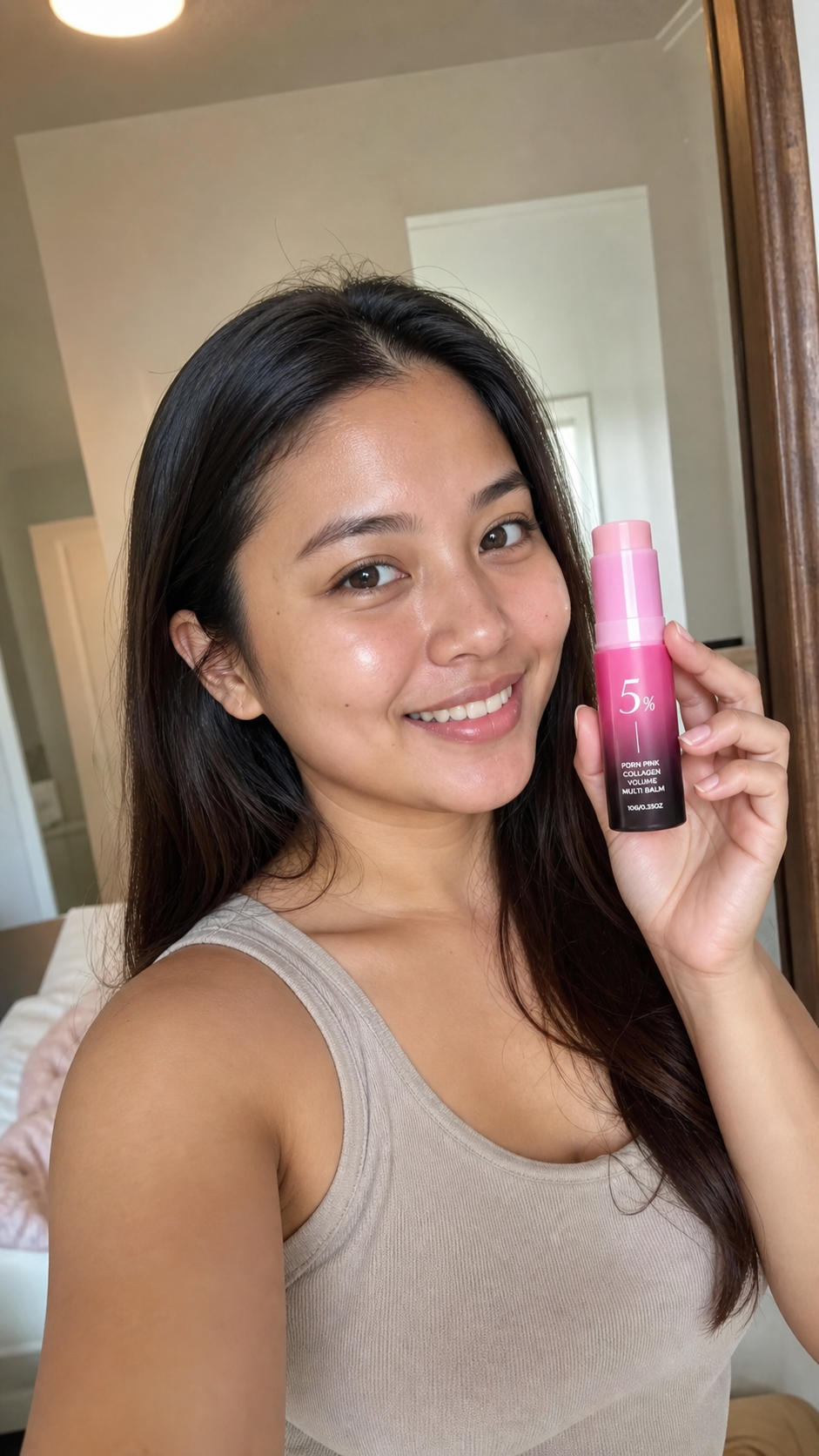 Person enjoying an everyday beauty or skincare moment