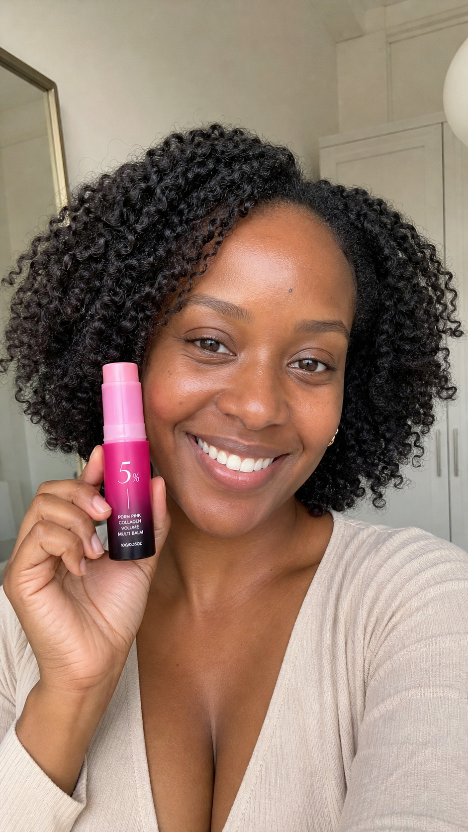 Person enjoying an everyday beauty or skincare moment