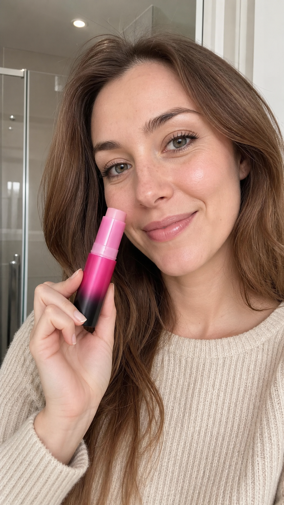 Person enjoying an everyday beauty or skincare moment