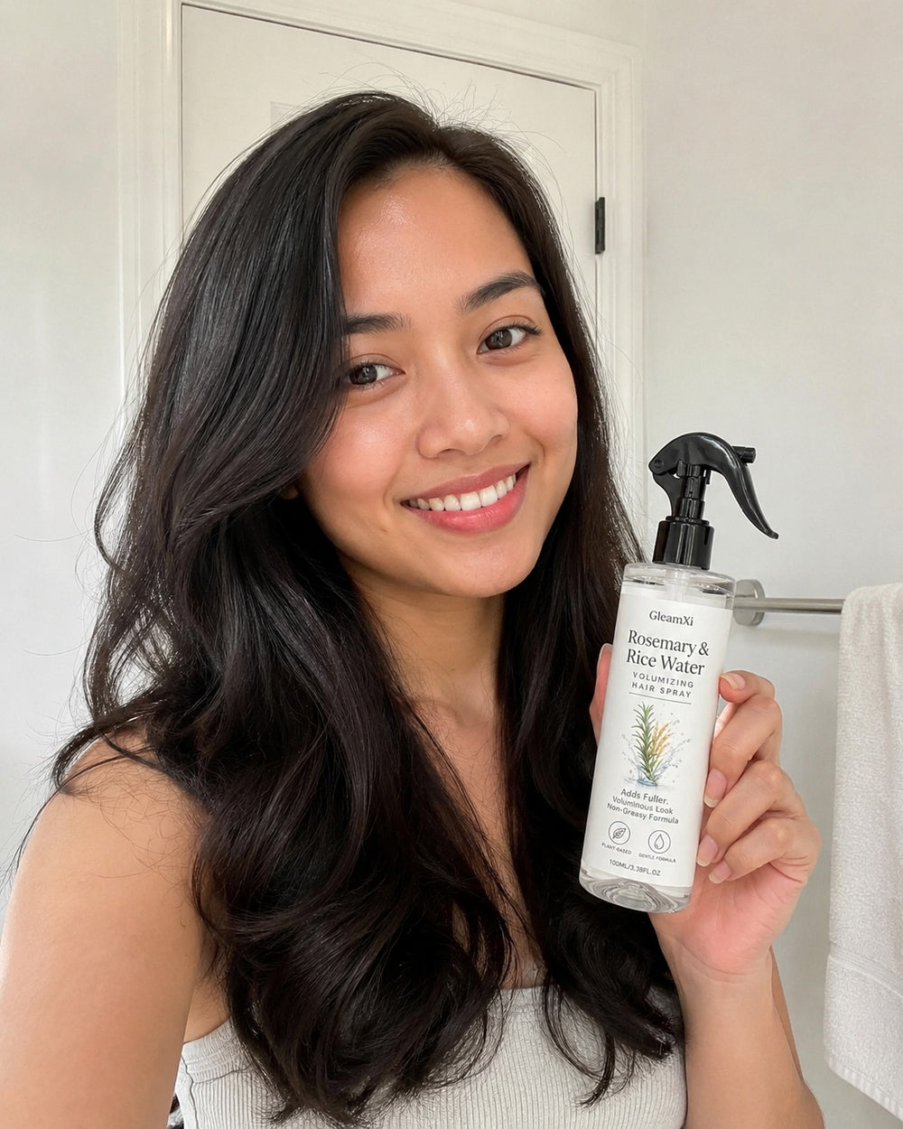 Woman enjoying a personal everyday beauty routine