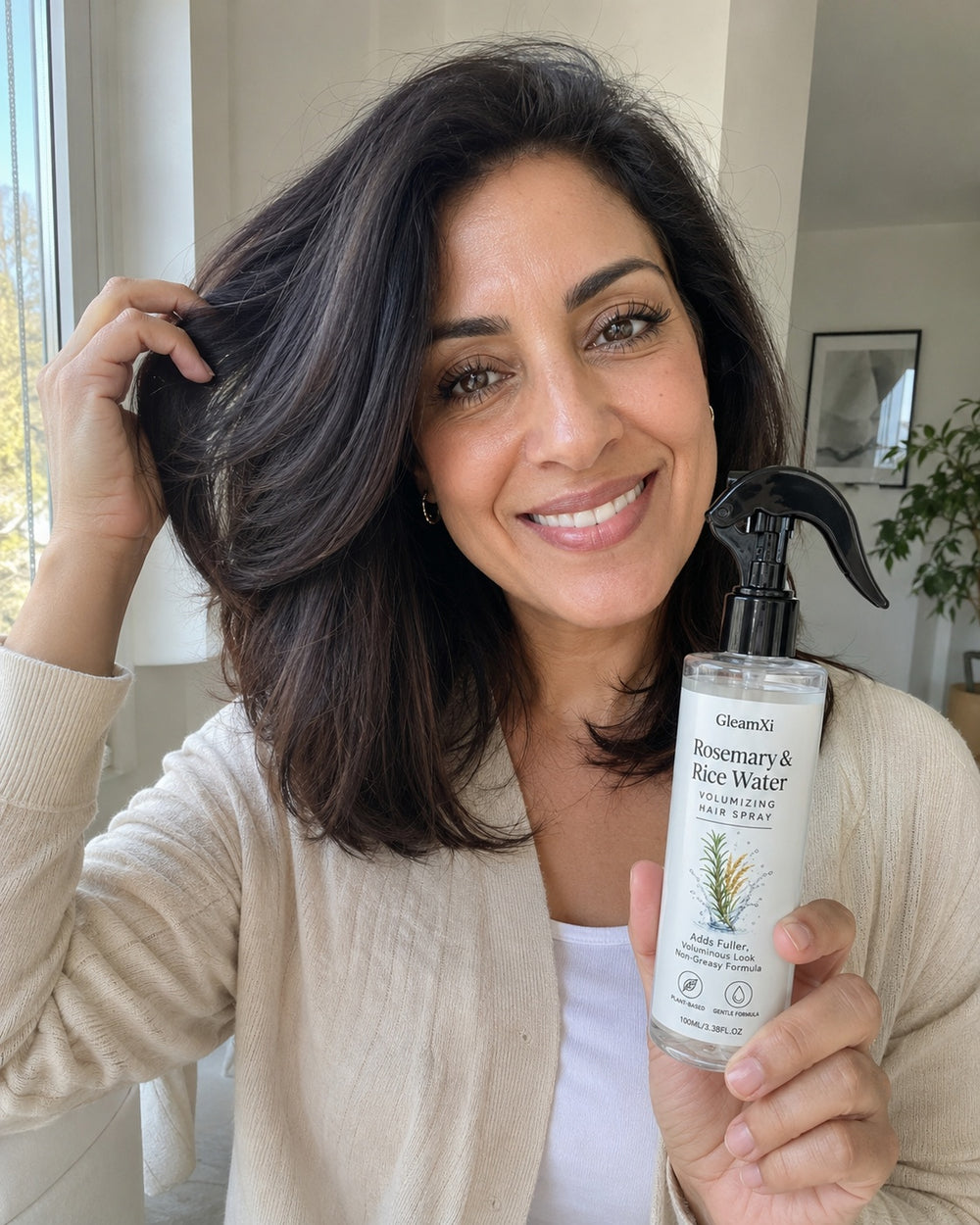 Person enjoying an evening skincare or beauty ritual