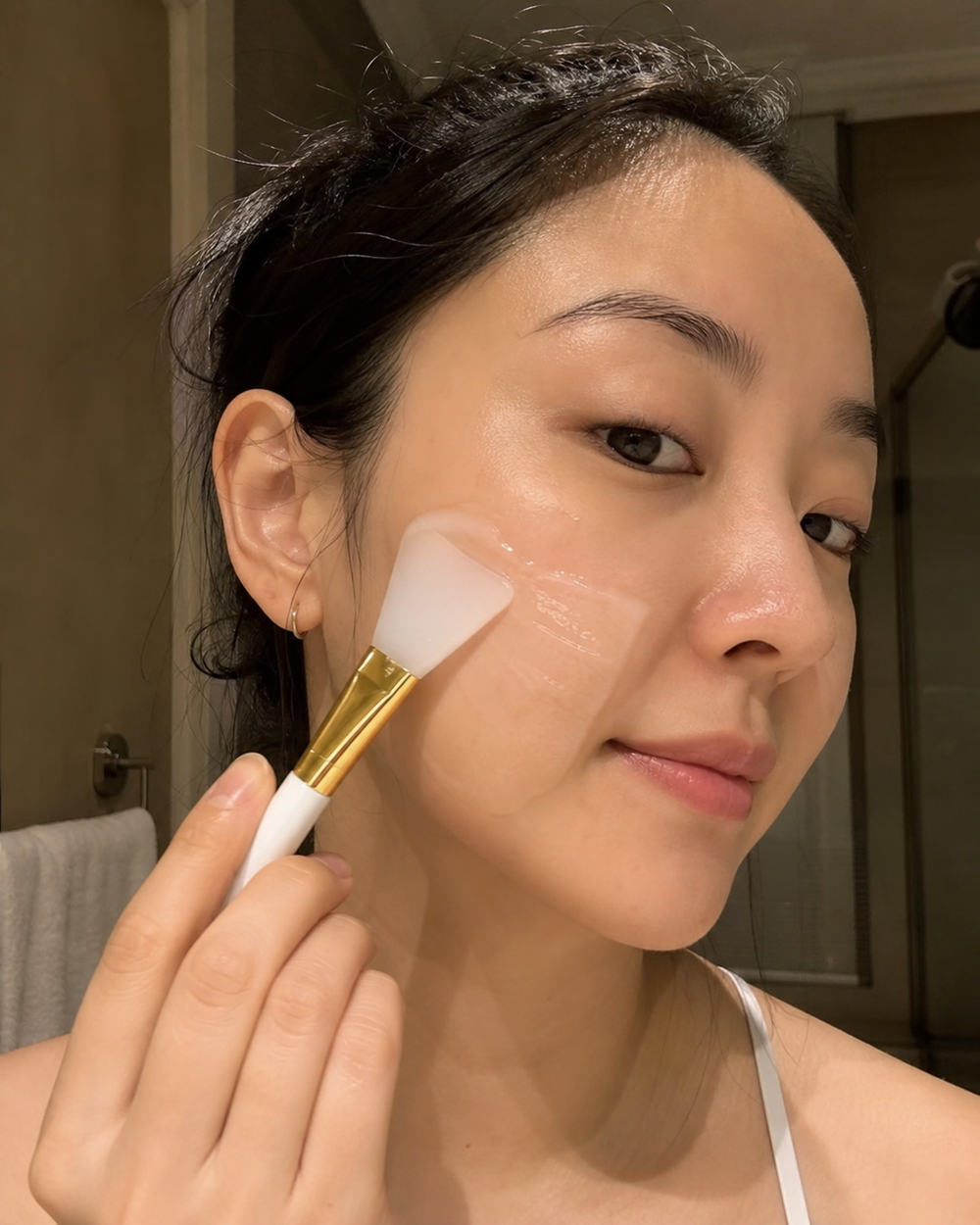 Person carrying a compact beauty product while on the go