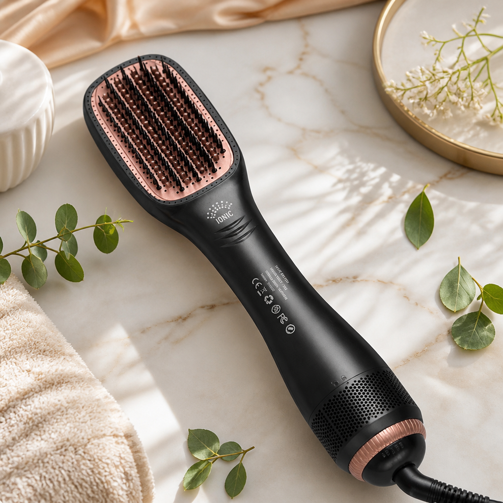 One-Step Hair Dryer & Styling Brush for Salon-Quality Smooth & Straight Hair