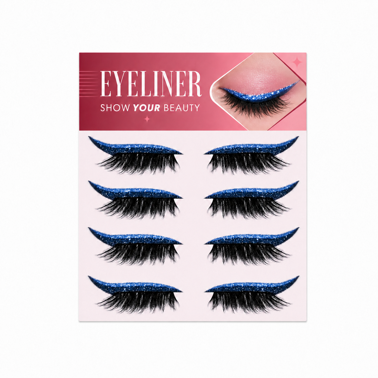 Glitter Winged Eyeliner Stickers – Easy Sparkling Eye Makeup Accent